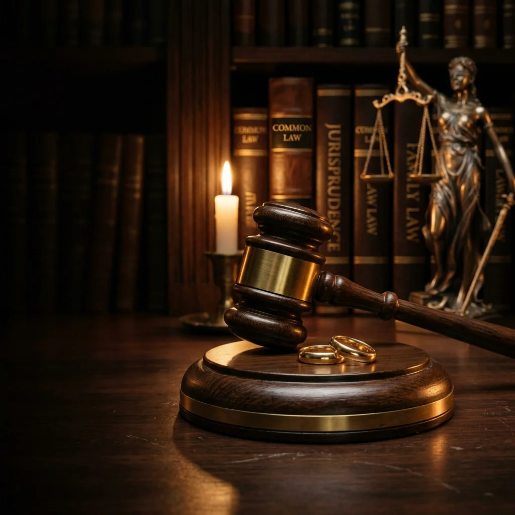 Gavel and Wedding Rings